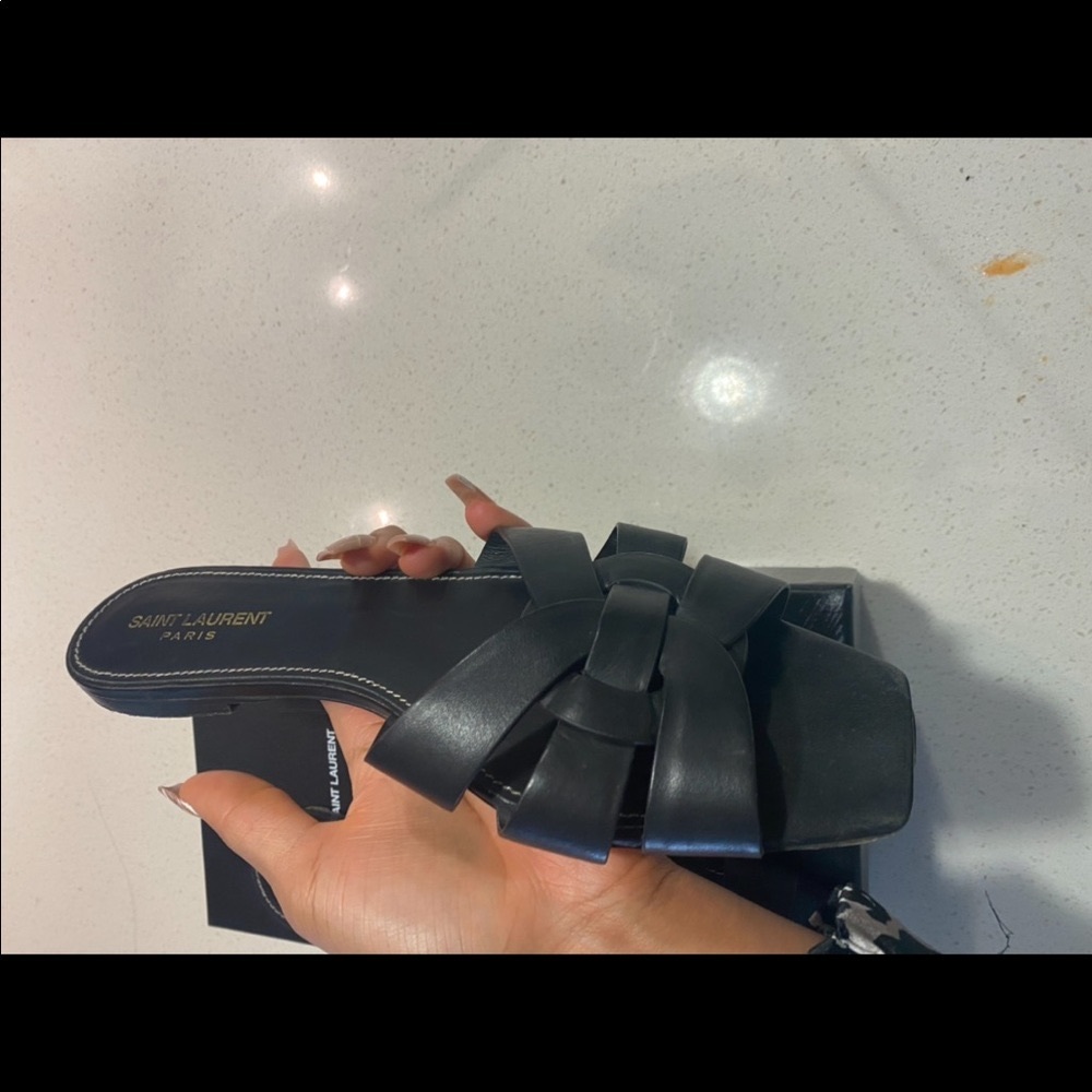 YSL TRIBUTE FLAT SANDALS 41.5
